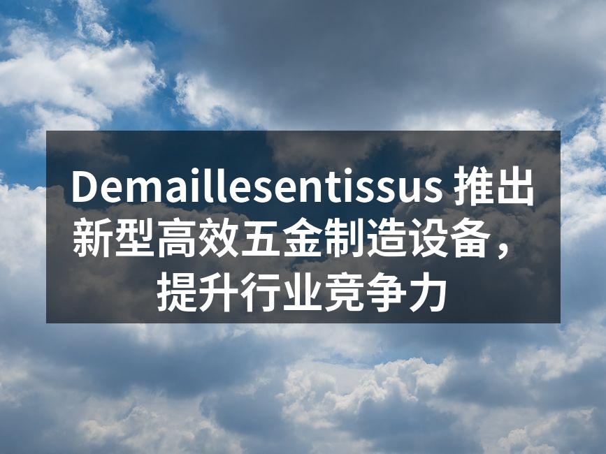 Demaillesentissus 新型五金制造设备展示